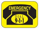 Emergency Phone Labels (Stock)